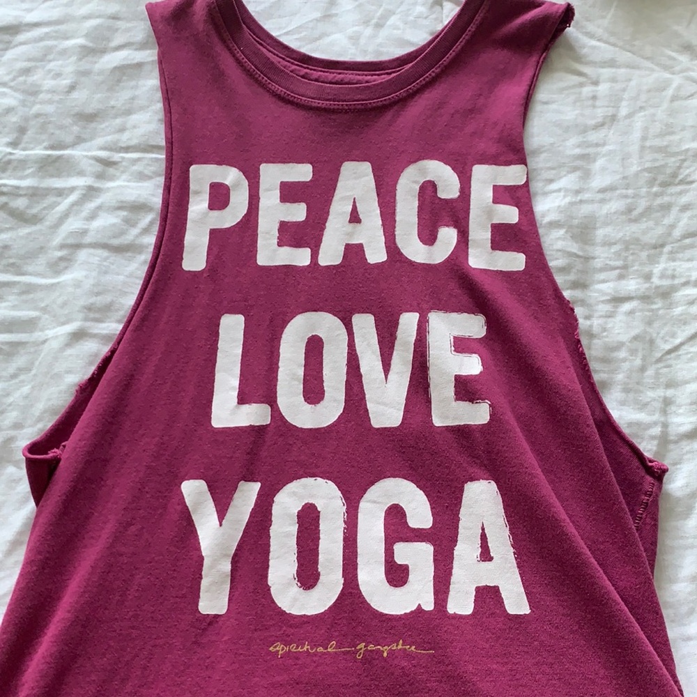 Peace Love Yoga Muscle Tank